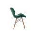 SET 4x scaun de sufragerie TRIGO 74x48 cm verde deschis/fag
