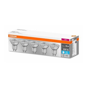 SET 5x Bec LED GU10/2,6W/230V 4000K - Osram