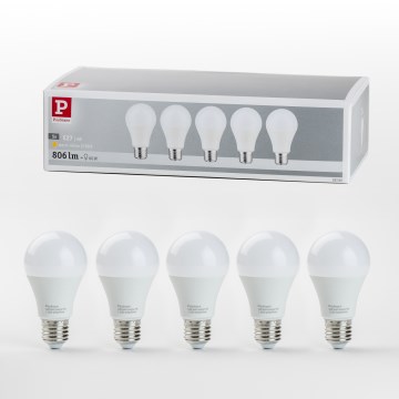 SET 5x bec LED Paulmann 28780 A60 E27/9W/230V 2700K