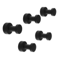 SET 5x cârlig de perete Aqualine SAMBA negru mat