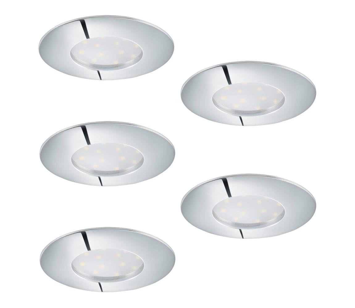 SET 5x corp de iluminat LED încastrat dimabil 1xLED/45W/230V crom lucios