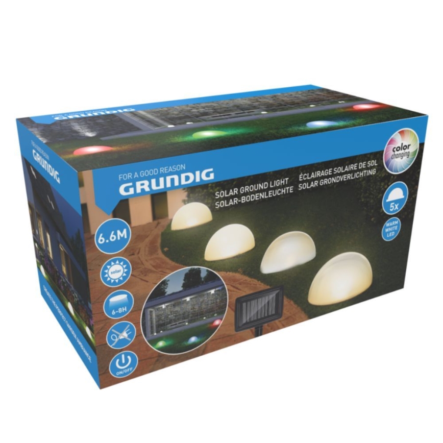 SET 5x corp de iluminat LED solar LED/1,2V multicolor