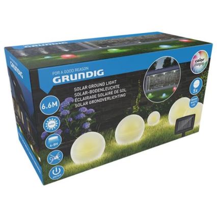 SET 5x corp de iluminat LED solar LED/3,2V multicolor
