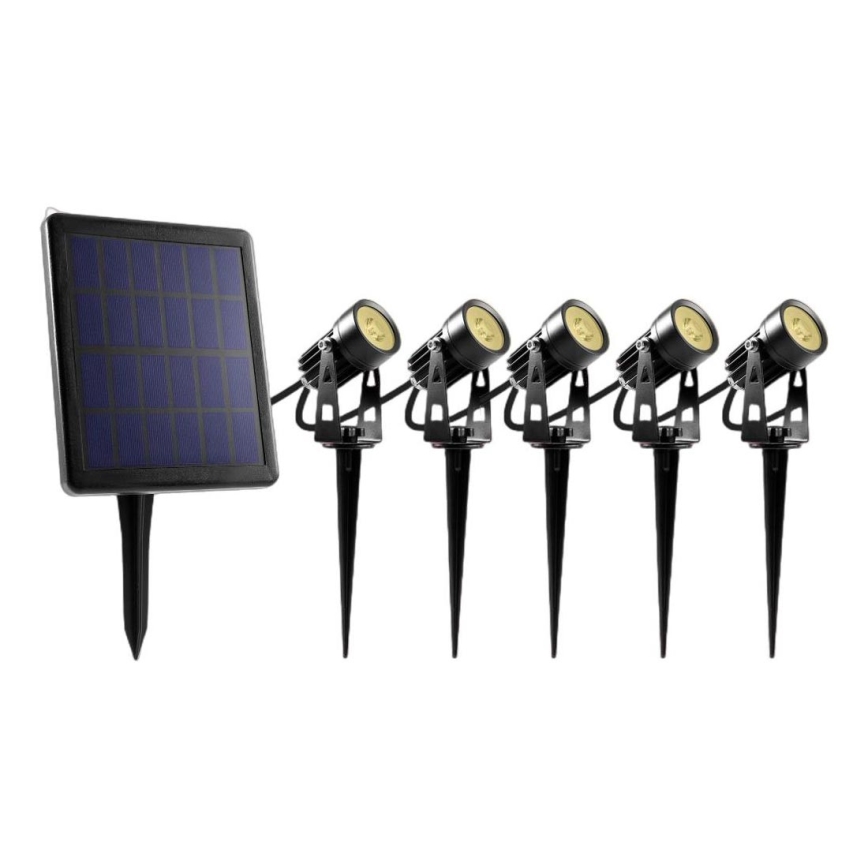 SET 5x lampă LED de exterior cu panou solar LED/4000 mAh IP44