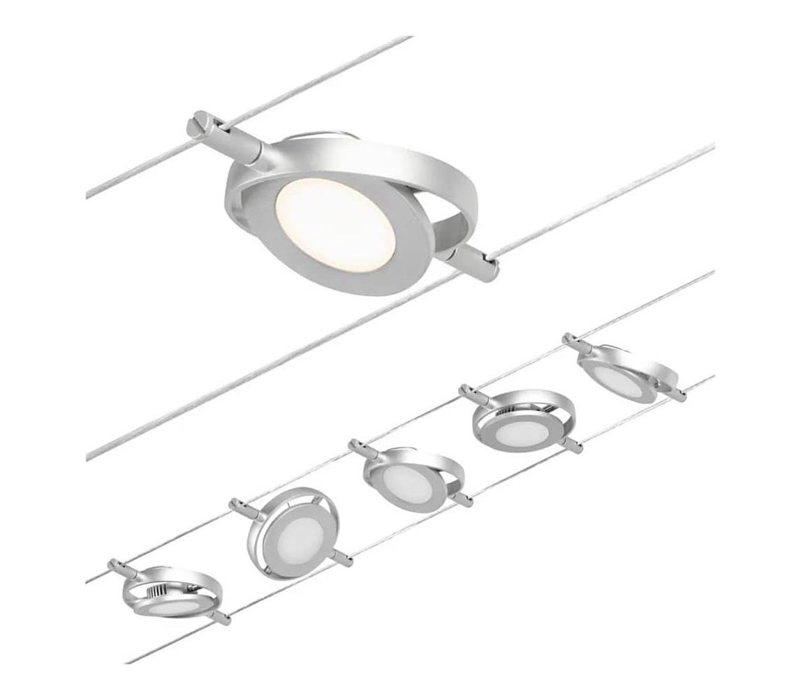 SET 5x lustră pe cablu LED/45W ROUNDMAC 230V crom Paulmann 94414