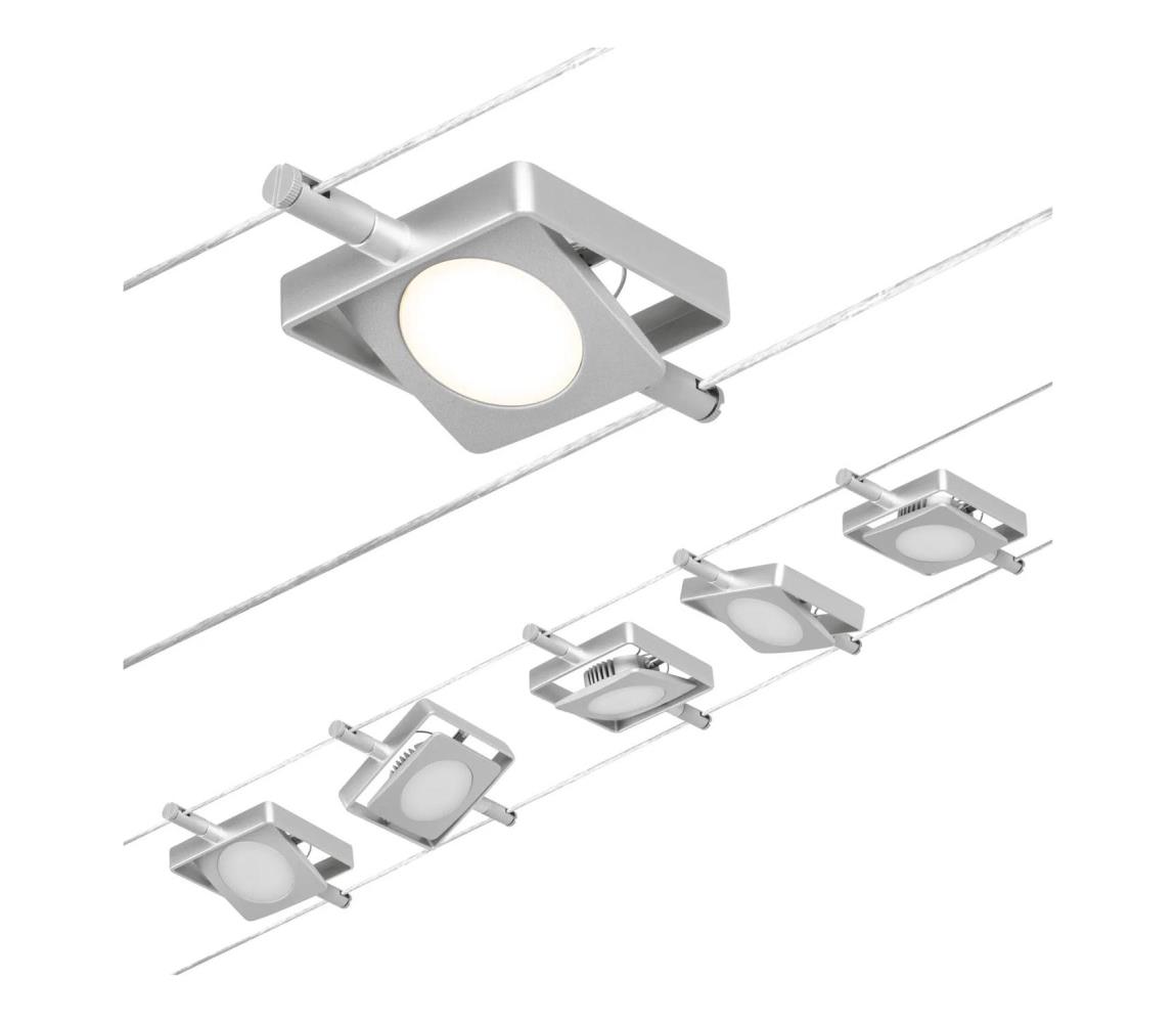 SET 5x lustră pe cablu Paulmann 94420 LED/45W MAC 230V crom mat