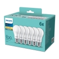 SET 6x Bec LED Philips A60 E27/13W/230V 2700K