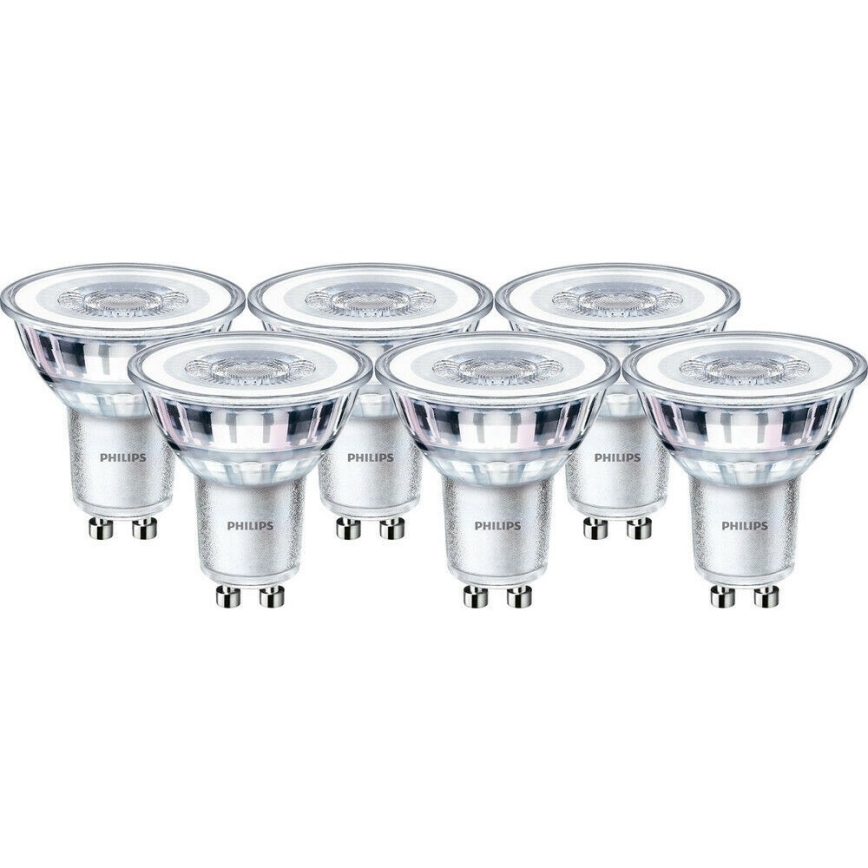 SET 6x bec LED Philips GU10/4,6W/230V 2700K