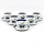 Set 6x ceașcă ceramică cu farfurioară alb-albastru
