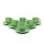 Set 6x ceașcă ceramică Lucie cu farfurioară verde