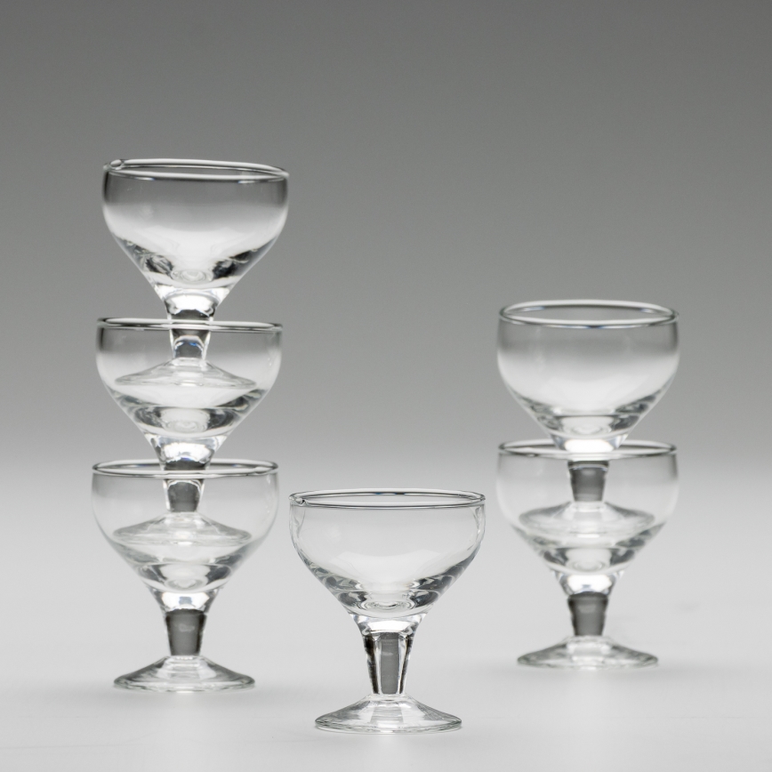 Set 6x pahar transparent pentru lichior