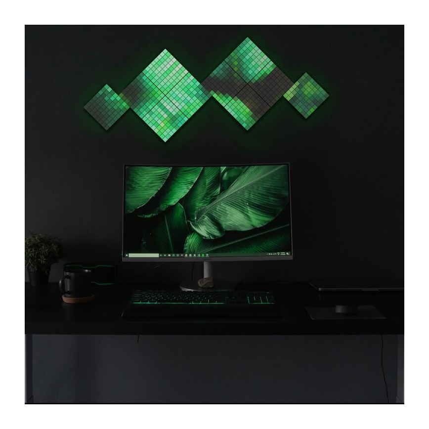 SET 6x panou LED RGB 64xLED 16x16 cm Wi-Fi Twinkly TWQ064STW-07-BEU