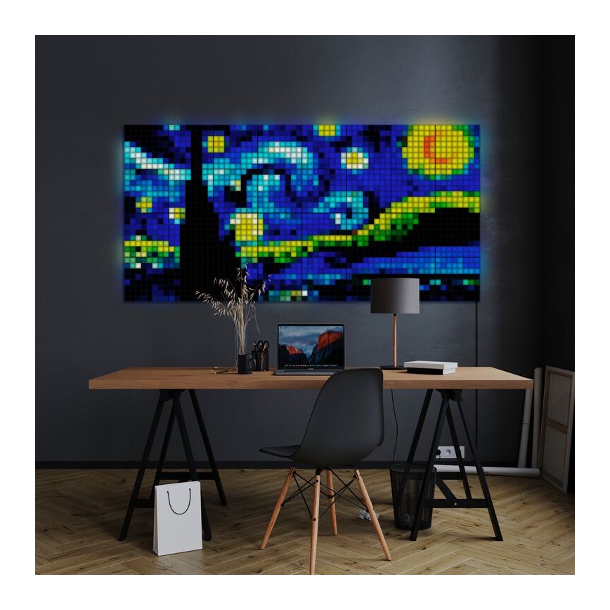 SET 6x panou LED RGB 64xLED 16x16 cm Wi-Fi Twinkly TWQ064STW-07-BEU