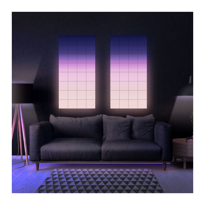 SET 6x panou LED RGB 64xLED 16x16 cm Wi-Fi Twinkly TWQ064STW-07-BEU
