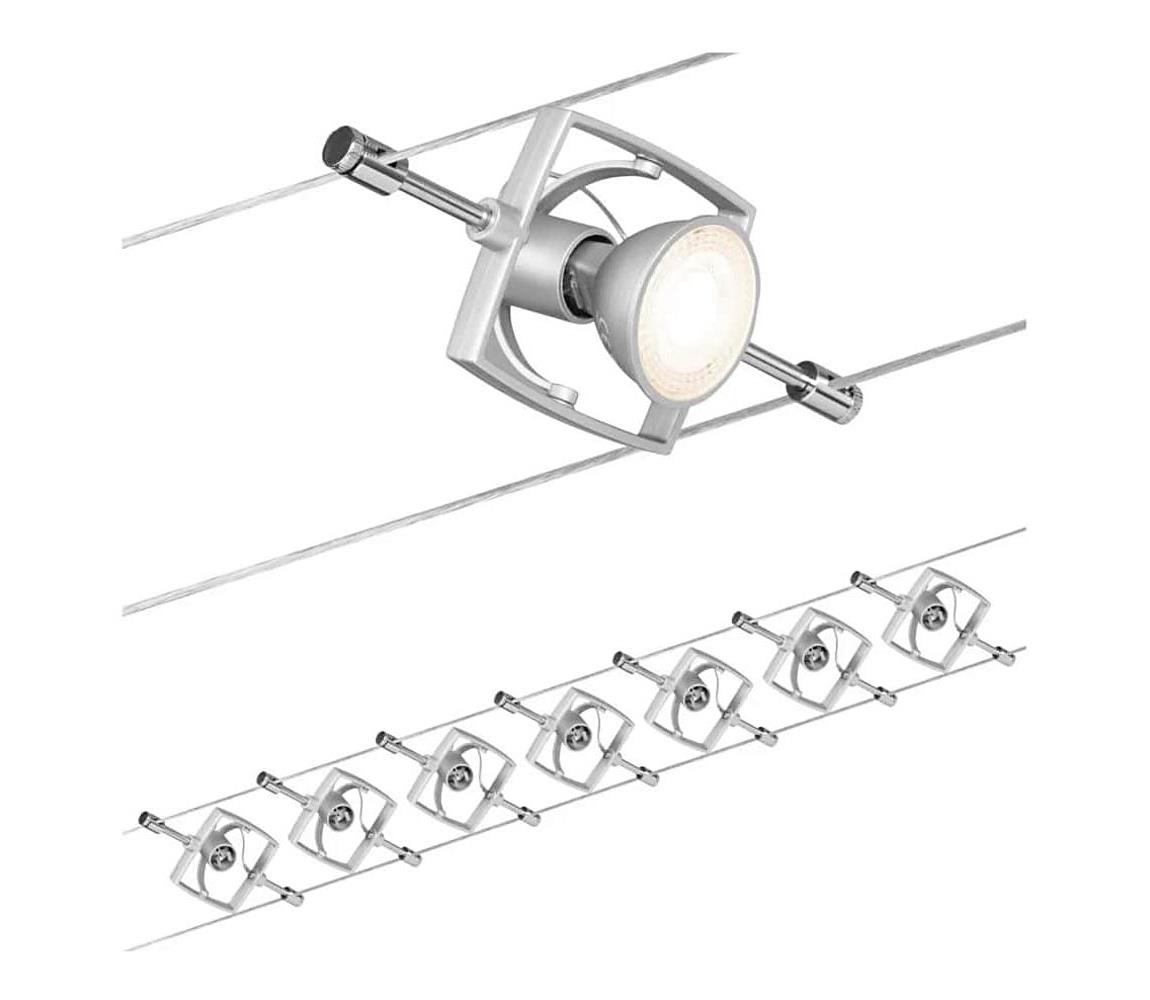 SET 7x lustră pe cablu GU53/10W MACLL 230V crom Paulmann 94152