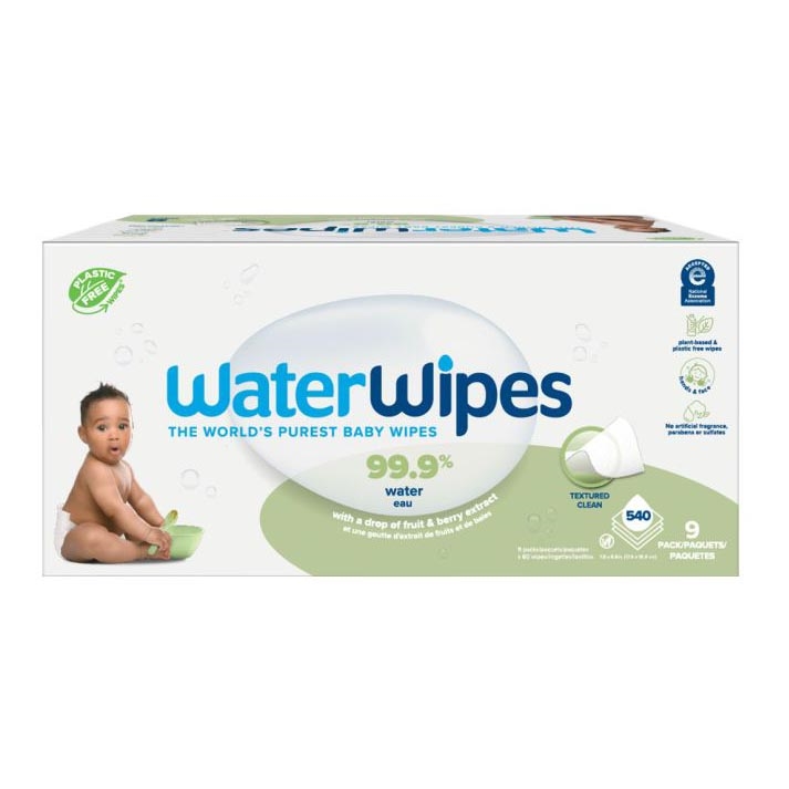 SET 9x șervețele umede fără plastic WaterWipes Soapberry 60 buc. (540 buc.)