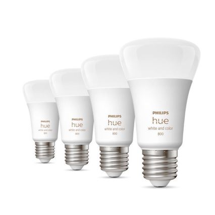 SET bandă LED RGBW dimabilă Philips Hue WHITE AND COLOR AMBIANCE 2m LED/20W/230V + 4x Dimmable bulb Philips A60 E27/6,5W/230V 2000-6500K