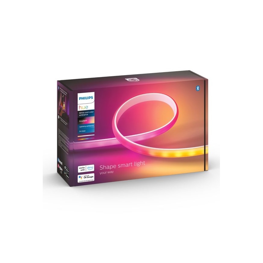 SET bandă LED RGBW dimabilă Philips Hue WHITE AND COLOR AMBIANCE 2m LED/20W/230V + 4x Dimmable bulb Philips A60 E27/6,5W/230V 2000-6500K