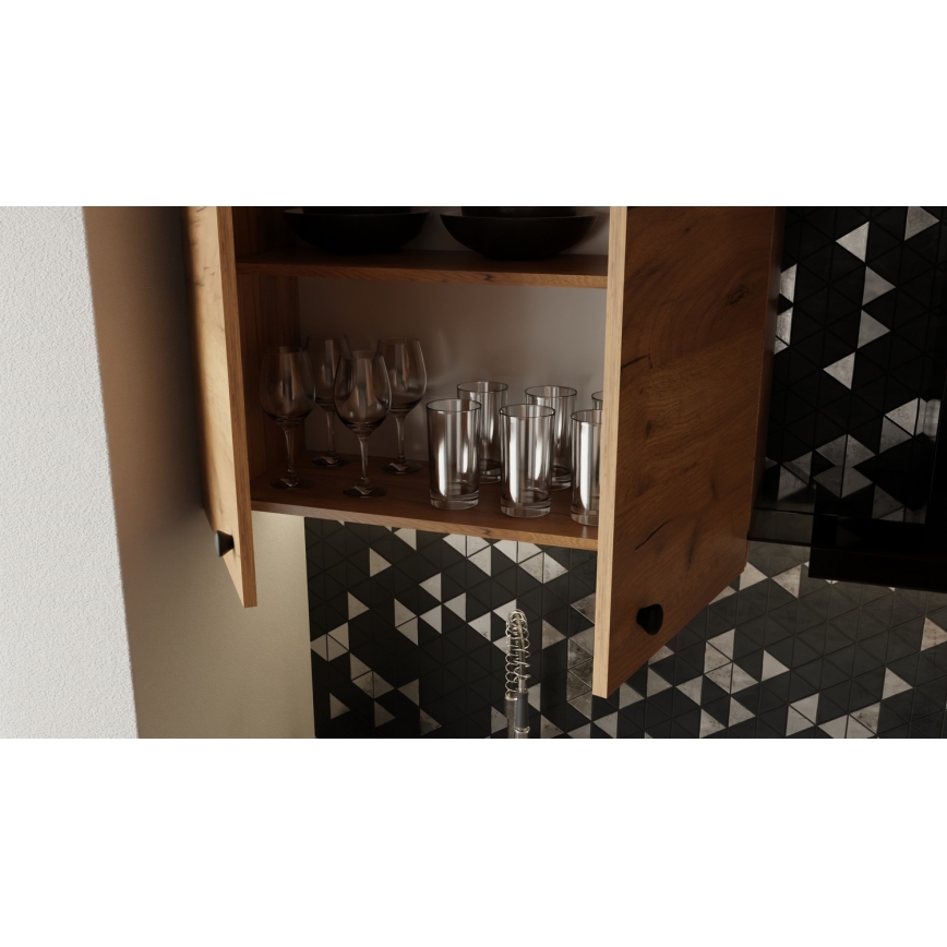 Set bucătărie CLAIRE, 180 cm, stejar craft