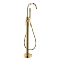 Set cadă freestanding cu baterie, 116 cm, alamă