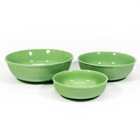 Set ceramic 3x bol pentru compot Lada verde