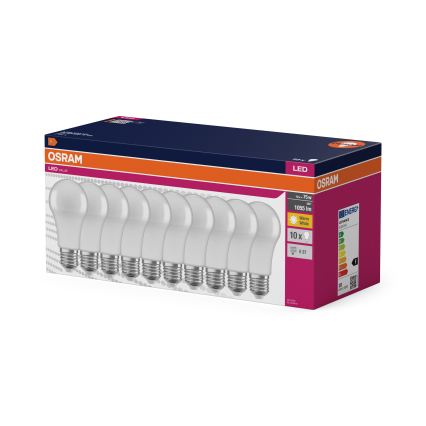 Set de 10 becuri LED CLASSIC A75 E27/10W/230V 2700K - Osram