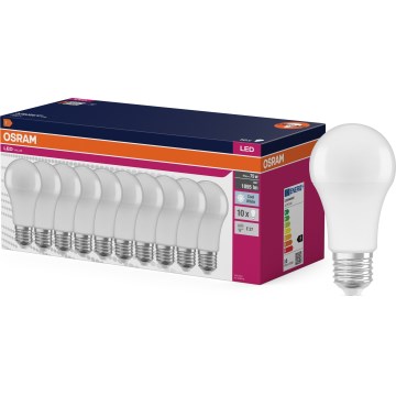 Set de 10 becuri LED CLASSIC A75 E27/10W/230V 4000K - Osram