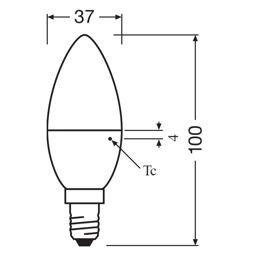 Set de 2 becuri LED B38 E14/4,9W/230V 2700K - Osram