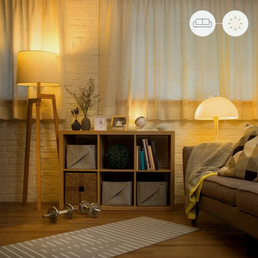Set 2x becuri LED dimabile A60 E27/9W/230V 2700K Wi-Fi + telecomandă - WiZ