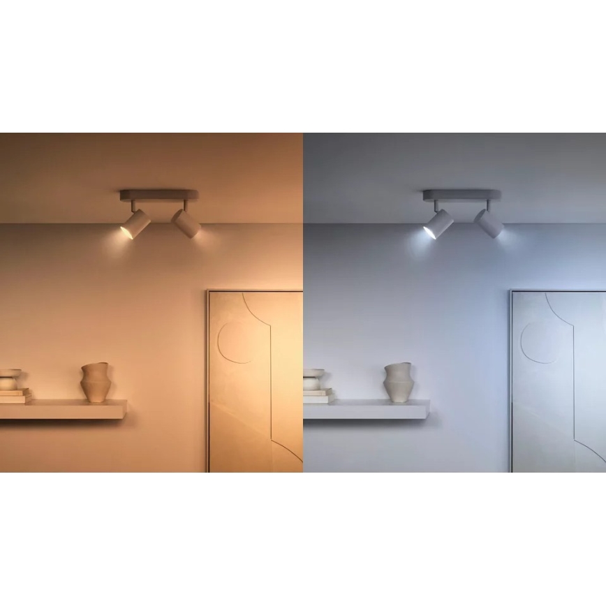 Set de 2 becuri LED dimabile cu senzor de mișcare PAR16 GU10/4,7W/230V 2700-6500K CRI 90 Wi-Fi - WiZ
