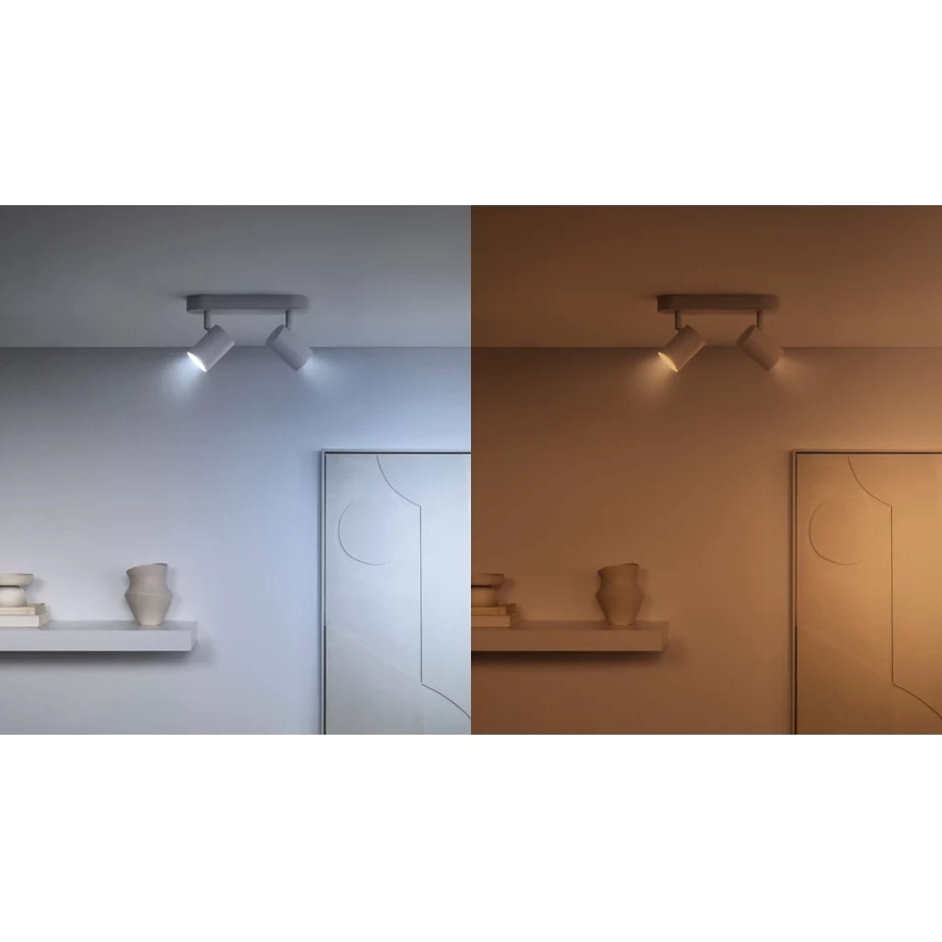 Set de 2 becuri LED dimabile cu senzor de mișcare PAR16 GU10/4,7W/230V 2700-6500K CRI 90 Wi-Fi - WiZ