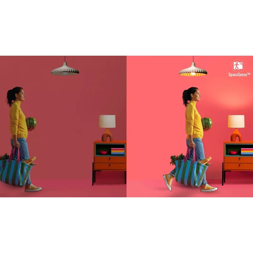 Set de 2 becuri LED dimabile cu senzor de mișcare PAR16 GU10/4,7W/230V 2700-6500K CRI 90 Wi-Fi - WiZ