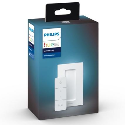 Set de 2 becuri LED reglabile Philips Hue White Ambiance GU10/4,2W/230V 2200-6500K + comutator dimmer