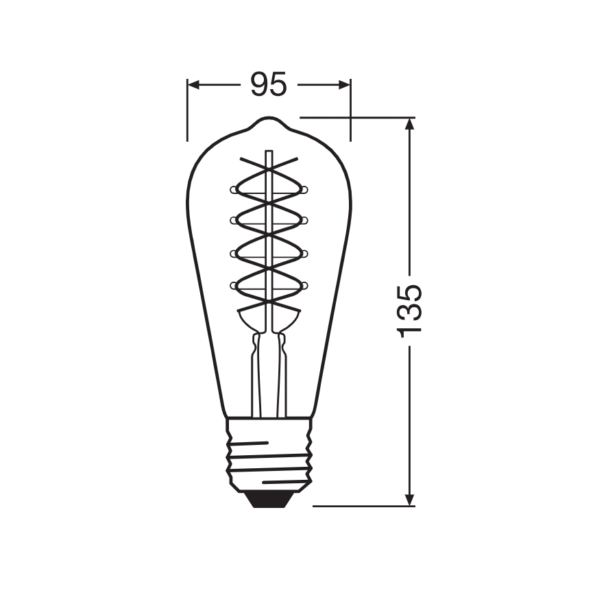 Set de 2 becuri LED dimabile VINTAGE FILAMENT E27/4,8W/230V 2200K - Osram