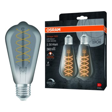 Set de 2 becuri LED dimabili VINTAGE FILAMENT E27/7,8W/230V 1800K - Osram