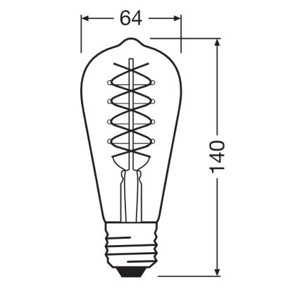 Set de 2 becuri LED dimabili VINTAGE FILAMENT E27/7,8W/230V 1800K - Osram