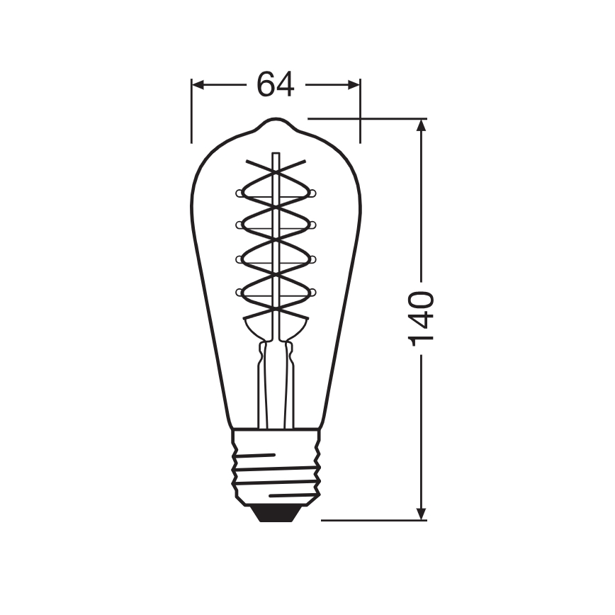 Set de 2 becuri LED dimabili VINTAGE FILAMENT E27/7,8W/230V 1800K - Osram