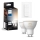 Set de 2 becuri LED reglabile Philips Hue White Ambiance GU10/4,2W/230V 2200-6500K + comutator dimmer