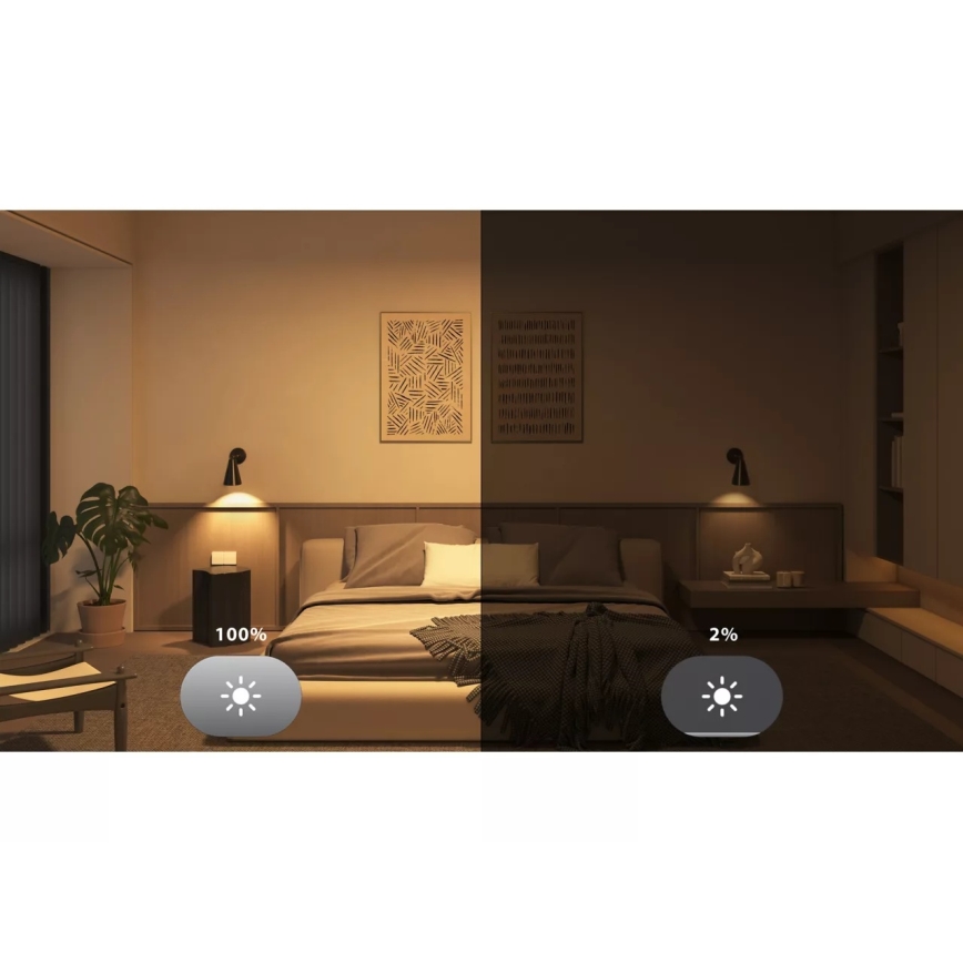 Set de 2 becuri LED reglabile Philips Hue White E27/9,5W/230V 2700K
