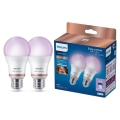 Set de 2 becuri LED RGB dimabile Philips SMART A60 E27/12,5W/230V 2200-6500K