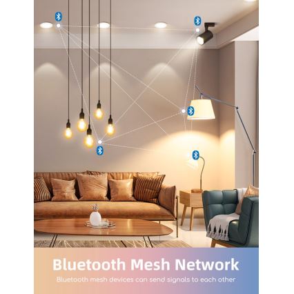 Set 2x becuri LED RGBW dimabile MESH GU10/6,5W/230V 2700-6500K Wi-Fi - Aigostar