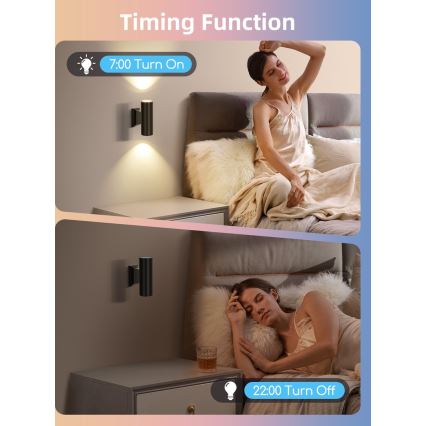 Set 2x becuri LED RGBW dimabile MESH GU10/6,5W/230V 2700-6500K Wi-Fi - Aigostar