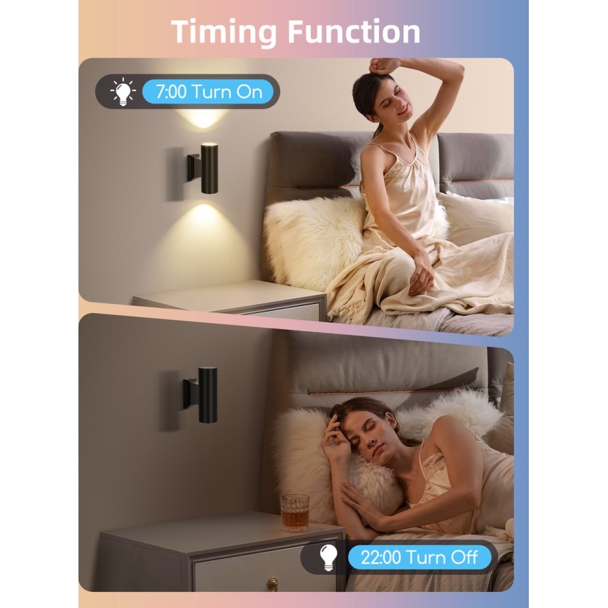 Set 2x becuri LED RGBW dimabile MESH GU10/6,5W/230V 2700-6500K Wi-Fi - Aigostar