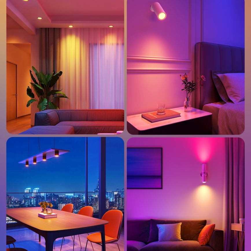 Set de 2 becuri LED RGBWW dimabile MATTER GU10/4,8W/230V 2700-6500K Wi-Fi - Govee
