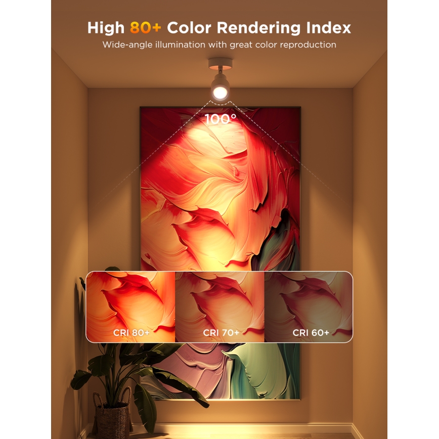 Set de 2 becuri LED RGBWW dimabile MATTER GU10/4,8W/230V 2700-6500K Wi-Fi - Govee