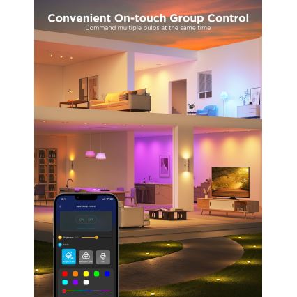 Set de 2 becuri LED RGBWW dimabile MATTER GU10/4,8W/230V 2700-6500K Wi-Fi - Govee