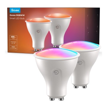 Set de 2 becuri LED RGBWW dimabile MATTER GU10/4,8W/230V 2700-6500K Wi-Fi - Govee