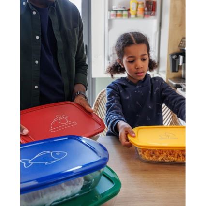 Set de 2 caserole din sticlă pentru alimente PYREX, 1,2/2,5 l