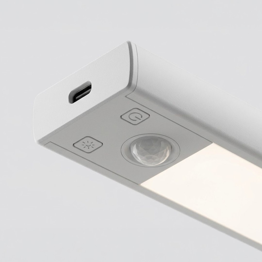 Set de 2 lămpi LED reîncărcabile pentru mobilier, cu senzori de mișcare și amurg VIRO LED/1W/3,7V 800 mAh 3000/4000/6500K 20 cm albe