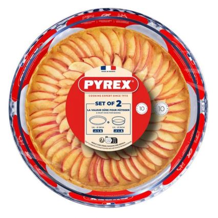 Set de 2 forme de tartă PYREX, Ø 26/28 cm